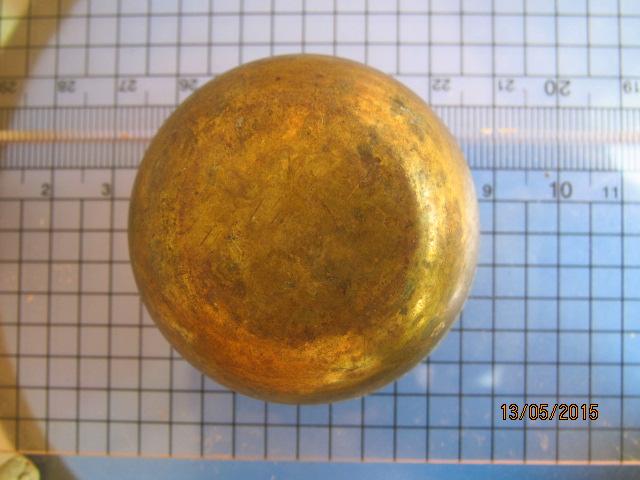 1982 ถ้วยทองเหลือง ความกว้างขนาด 2 นิ้ว สูง 1 นิ้ว ถ้วยทองเห